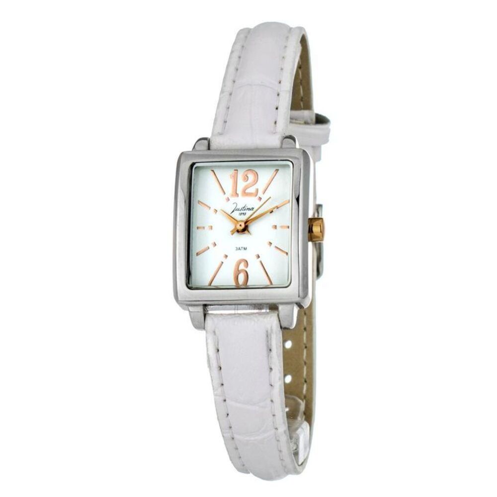 JUSTINA Leather Dress Watch with Design Women Multicolor Watches